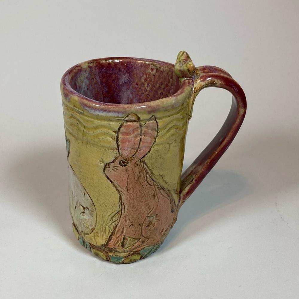 Star Bird Pottery Ceramic Tea Coffee Mug Bunny Rabbit